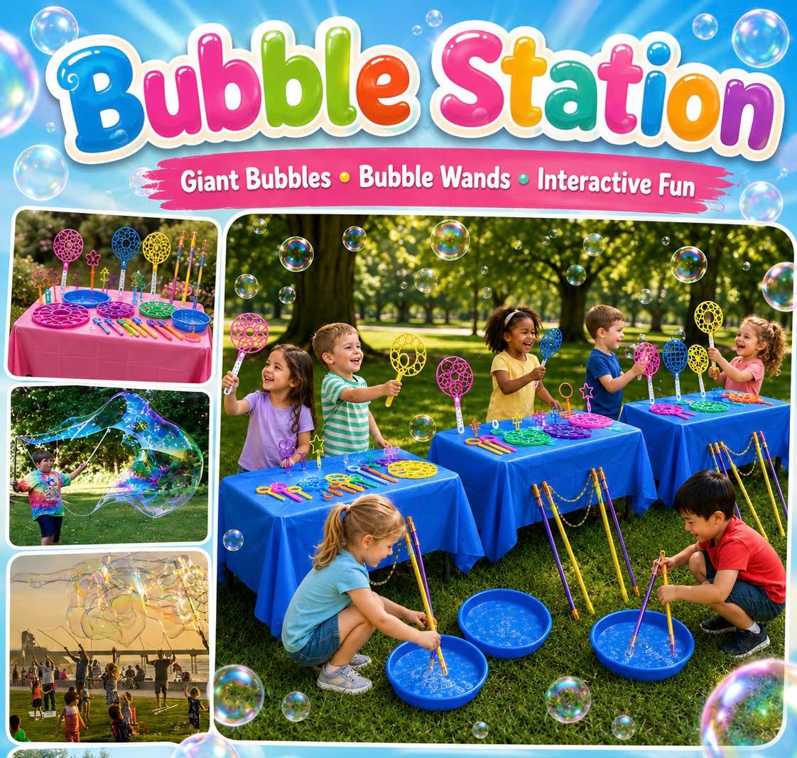 Bubble station party add-on